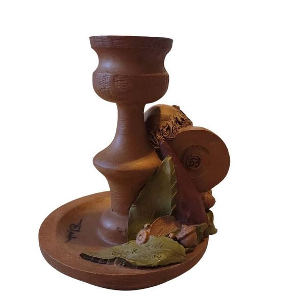 Vintage Wink Too Troll Fairy Gnome Tom Clark Signed Art Sculpture Candle Holder - Picture 3 of 9